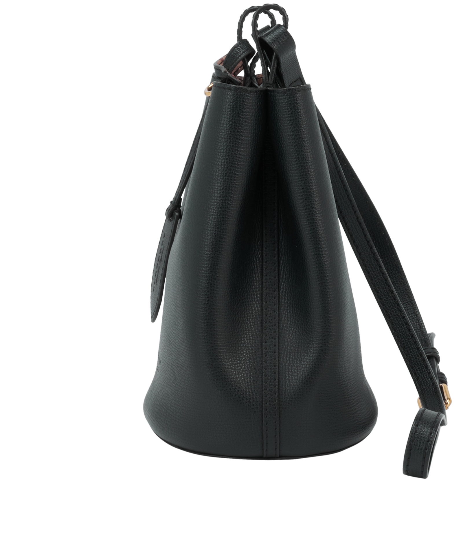Lorne Bucket Bag, &pound;395, Handbags, Black, Leather, Bottom view